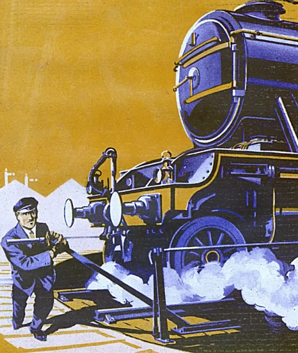 Framed Print : Revolving a steam engine Framed Print : Revolving a steam engine