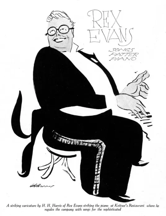 Framed Print : Rex Evans playing the piano at Kettner s Framed Print : Rex Evans playing the piano at Kettner s
