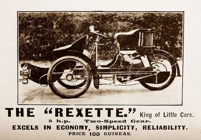Framed Print : Rexette veteran car advertisement, early 1900s Framed Print : Rexette veteran car advertisement, early 1900s