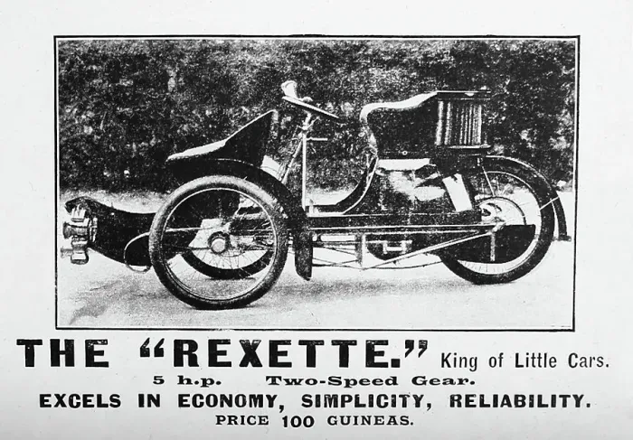 Framed Print : Rexette veteran car advertisement, early 1900s Framed Print : Rexette veteran car advertisement, early 1900s