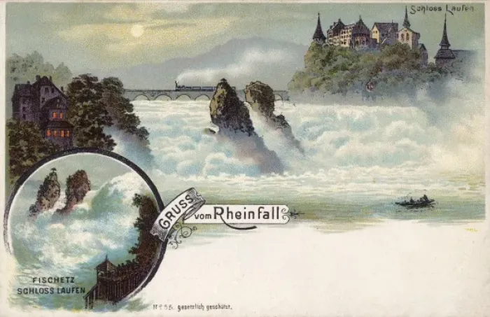 Framed Print : Rheinfall, Switzerland with Laufen Castle Framed Print : Rheinfall, Switzerland with Laufen Castle