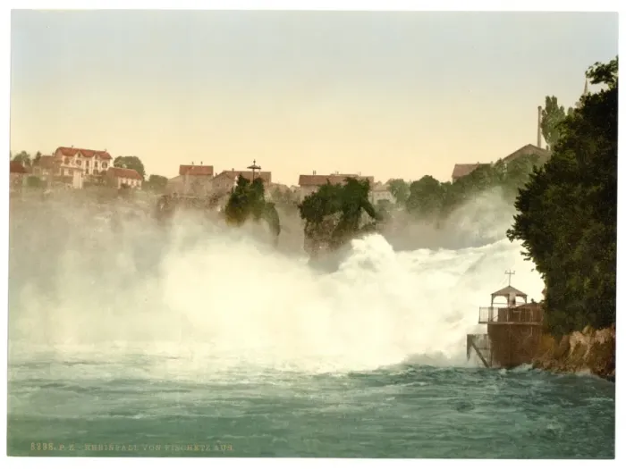 Framed Print : Rheinfall von Fischetz aus. Schaffhausen, Switzerland Framed Print : Rheinfall von Fischetz aus. Schaffhausen, Switzerland