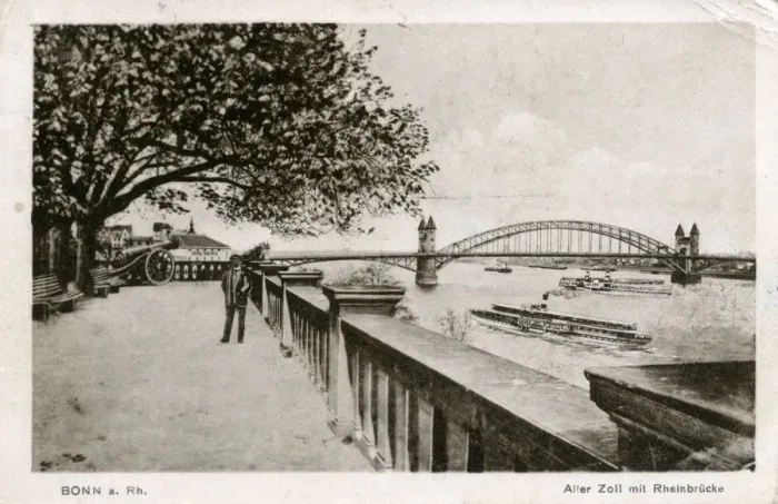 Framed Print : The Rhine Bridge and Embankment, Bonn, North Rhine-Westphali Framed Print : The Rhine Bridge and Embankment, Bonn, North Rhine-Westphali