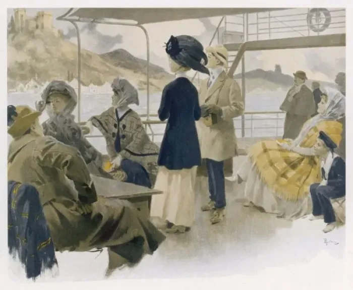 Framed Print : On a Rhine Steamer