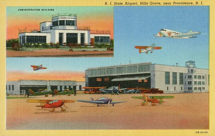 Framed Print : Rhode Island State Airport, Hills Grove, near Providence Framed Print : Rhode Island State Airport, Hills Grove, near Providence