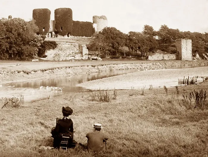Framed Print : Rhuddlan Castle Victorian period Framed Print : Rhuddlan Castle Victorian period