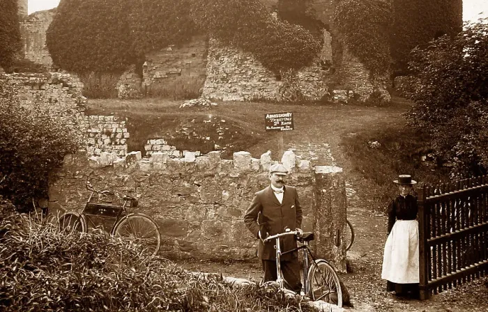 Framed Print : Rhuddlan Castle Victorian period Framed Print : Rhuddlan Castle Victorian period