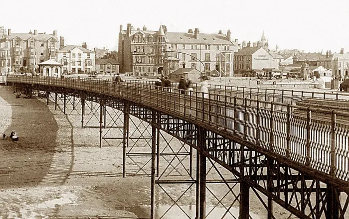 Framed Print : Rhyl Pier Victorian period Framed Print : Rhyl Pier Victorian period