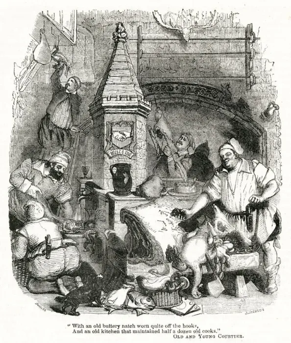 Framed Print : Rich mans kichen staff at work Framed Print : Rich mans kichen staff at work
