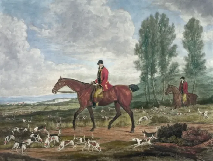 Framed Print : Richard Davis, huntsman to his majestys harriers, 1789-1812 Framed Print : Richard Davis, huntsman to his majestys harriers, 1789-1812