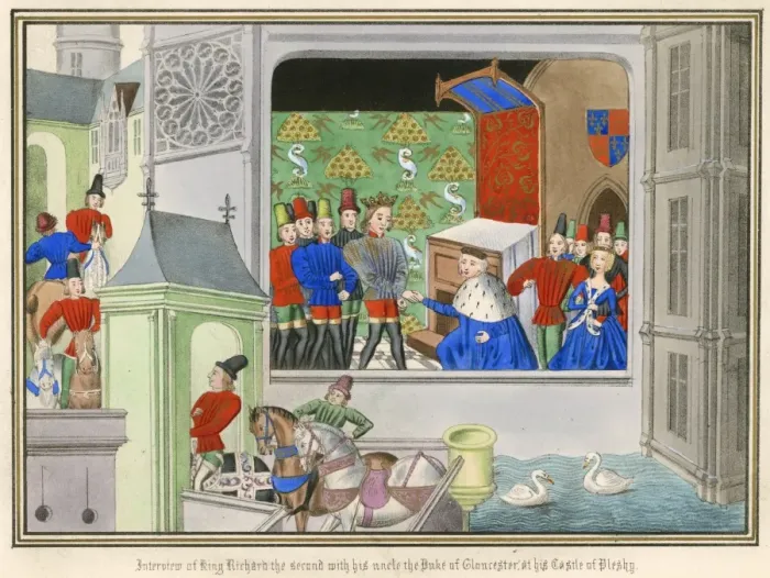 Framed Print : Richard II & Gloucester Framed Print : Richard II & Gloucester