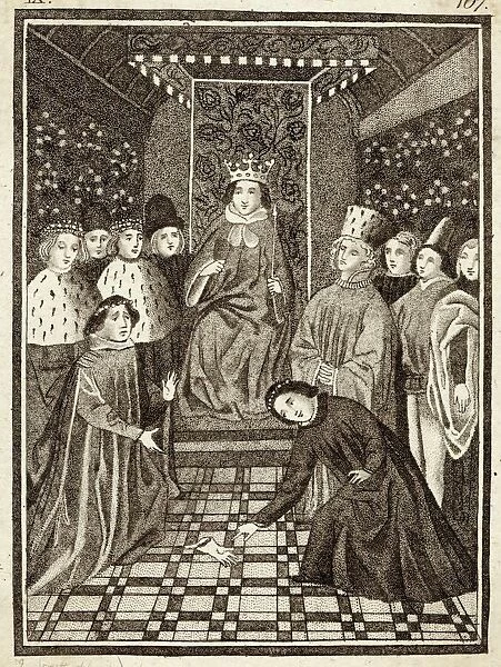 Richard II overseeing an Appeal of Treason