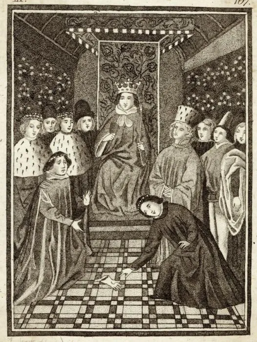 Framed Print : Richard II overseeing an Appeal of Treason Framed Print : Richard II overseeing an Appeal of Treason