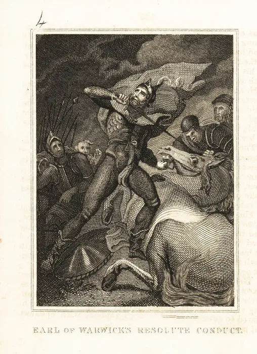 Framed Print : Richard Neville fighting at the Battle of St Albans, 1455 Framed Print : Richard Neville fighting at the Battle of St Albans, 1455