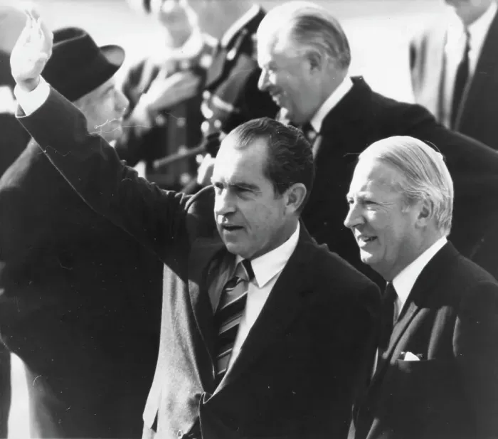 Framed Print : Richard Nixon with Edward Heath Framed Print : Richard Nixon with Edward Heath