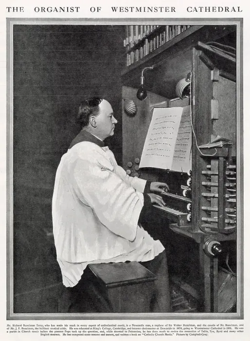 Framed Print : Richard Terry (1864 - 1938), English organist at Westminster Cathedral. Date: 1910