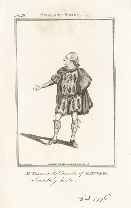 Framed Print : Richard Yates as Malvolio in Twelfth Night, 1751 Framed Print : Richard Yates as Malvolio in Twelfth Night, 1751