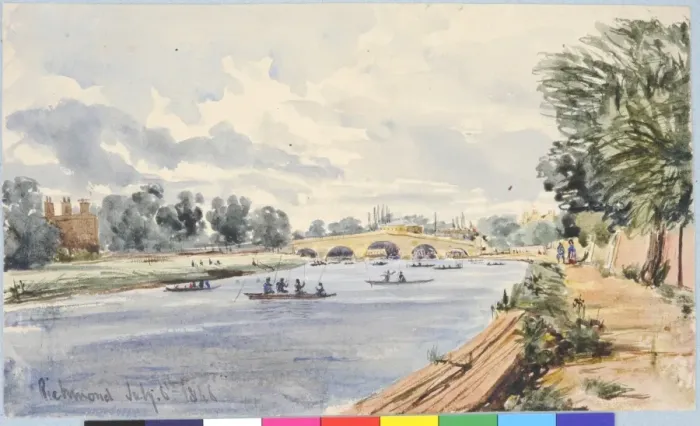 Framed Print : Richmond (1846). Moore, James 1819 - 1883. Date: 1846 Framed Print : Richmond (1846). Moore, James 1819 - 1883. Date: 1846