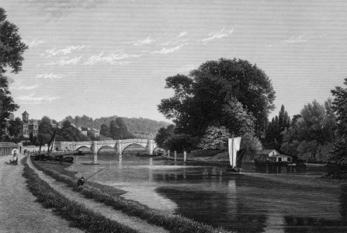 Framed Print : Richmond Bridge, London Framed Print : Richmond Bridge, London