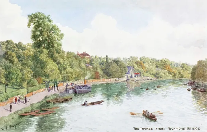 Framed Print : Richmond-on-Thames, Surrey, viewed from Richmond Bridge Framed Print : Richmond-on-Thames, Surrey, viewed from Richmond Bridge