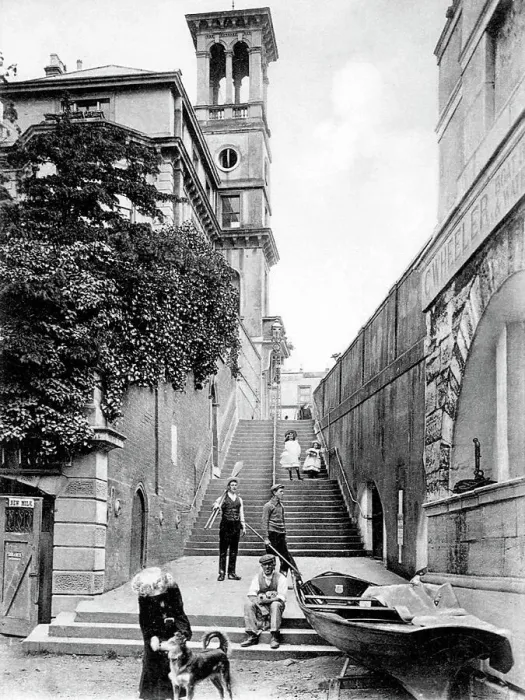Framed Print : Richmond-upon-Thames The Steps early 1900s Framed Print : Richmond-upon-Thames The Steps early 1900s
