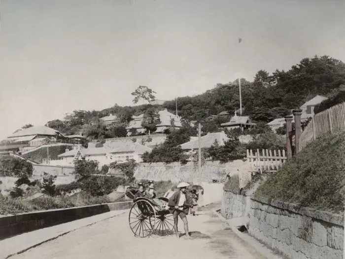 Framed Print : Rickshaw on The Bluff, Nagasaki Framed Print : Rickshaw on The Bluff, Nagasaki