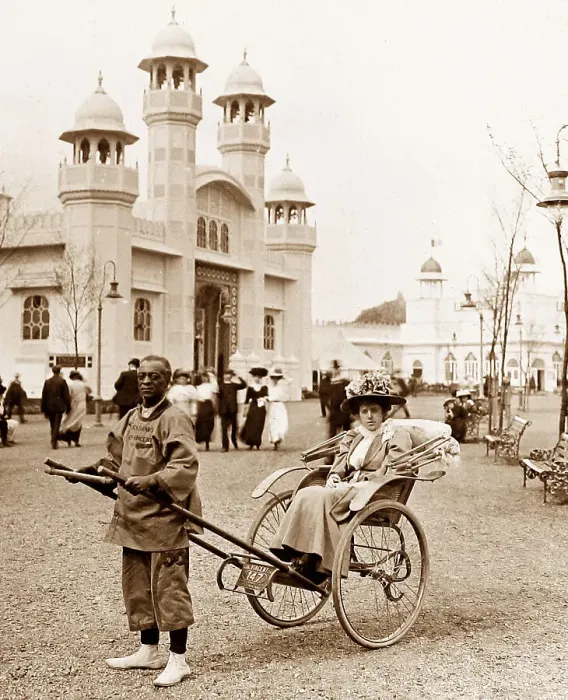 Framed Print : Rickshaw, Franco British White City Exhibition Framed Print : Rickshaw, Franco British White City Exhibition