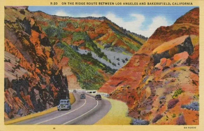Framed Print : Ridge Route between Los Angeles and Bakersfield, USA Framed Print : Ridge Route between Los Angeles and Bakersfield, USA