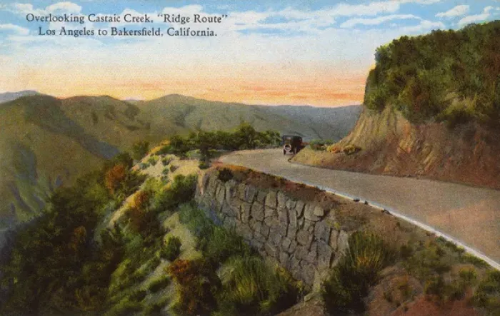 Framed Print : Ridge Route between Los Angeles and Bakersfield, USA Framed Print : Ridge Route between Los Angeles and Bakersfield, USA