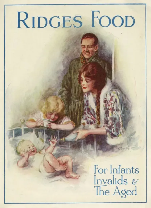 Framed Print : Ridges Food for infants, invalids and the aged. This baby looks particularly pleased to Framed Print : Ridges Food for infants, invalids and the aged. This baby looks particularly pleased to