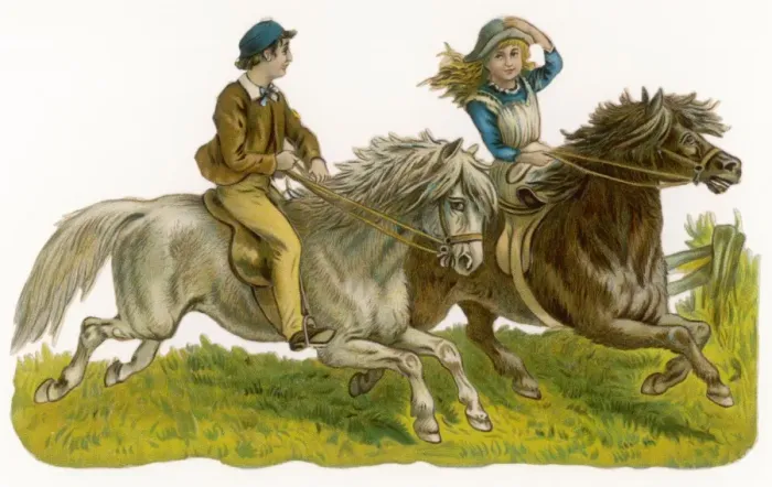 Framed Print : Riding Children Scrap Framed Print : Riding Children Scrap