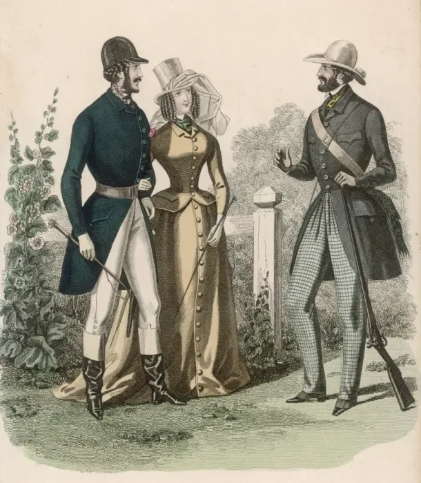 Framed Print : Riding Dress 1841 Framed Print : Riding Dress 1841