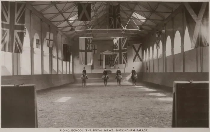 Framed Print : Riding School in the Royal Mews Date: 1920s Framed Print : Riding School in the Royal Mews Date: 1920s