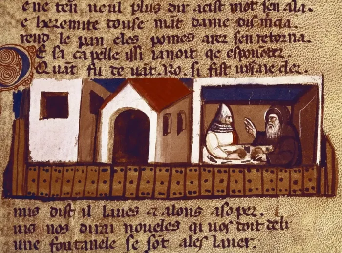 Framed Print : Right of asylum in convents and churches. Illustration Framed Print : Right of asylum in convents and churches. Illustration