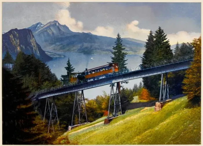 Framed Print : Rigibahn View Colour Framed Print : Rigibahn View Colour