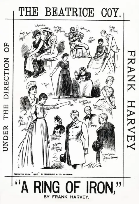 Framed Print : A Ring of Iron, a melodrama by Frank Harvey, the Beatrice Company Framed Print : A Ring of Iron, a melodrama by Frank Harvey, the Beatrice Company