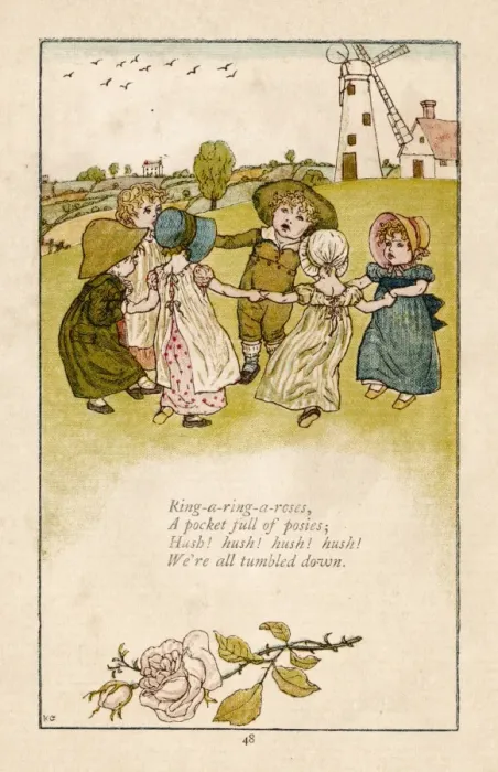 Framed Print : Ring O roses / Greenaway Framed Print : Ring O roses / Greenaway