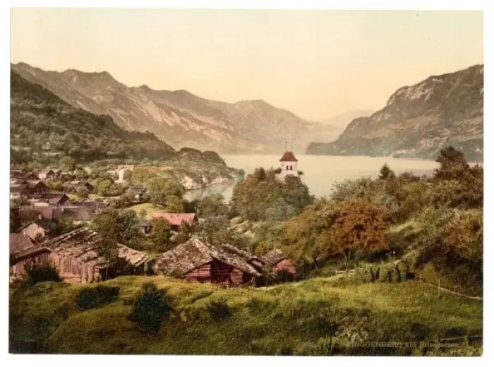 Framed Print : Ringgenberg and Brienz Lake, Bernese Oberland, Switzerland Framed Print : Ringgenberg and Brienz Lake, Bernese Oberland, Switzerland