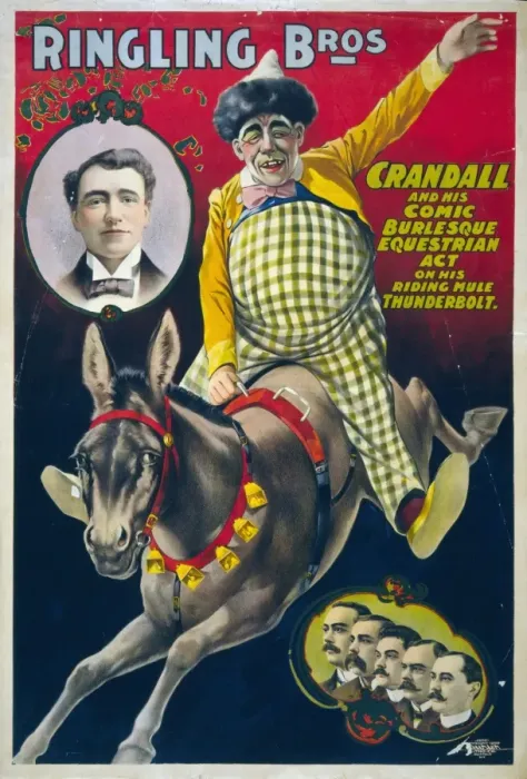 Framed Print : Ringling Bros. - Crandall and his comic burlesque equestrian Framed Print : Ringling Bros. - Crandall and his comic burlesque equestrian
