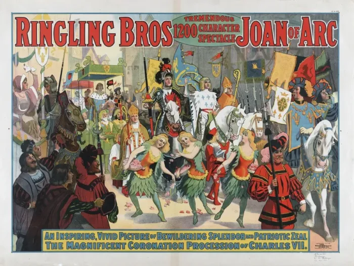 Framed Print : Ringling Bros. tremendous 1200 character spectacle Joan of A Framed Print : Ringling Bros. tremendous 1200 character spectacle Joan of A