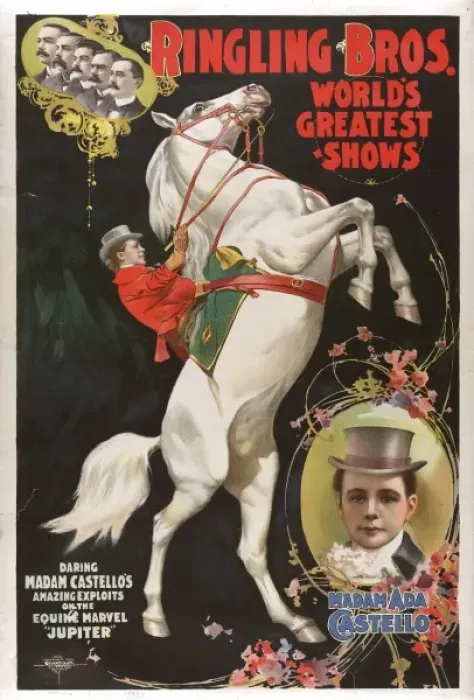 Framed Print : Ringling Bros. Worlds Greatest Shows - Madam Ada Castello Framed Print : Ringling Bros. Worlds Greatest Shows - Madam Ada Castello