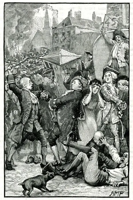 Framed Print : Riot at the burning of The North Briton newspaper, 1763 Framed Print : Riot at the burning of The North Briton newspaper, 1763