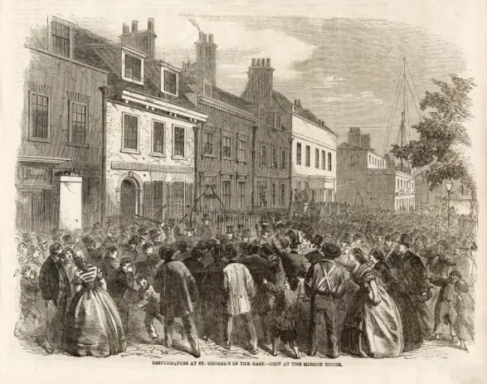 Framed Print : Riot at Church Closure Framed Print : Riot at Church Closure