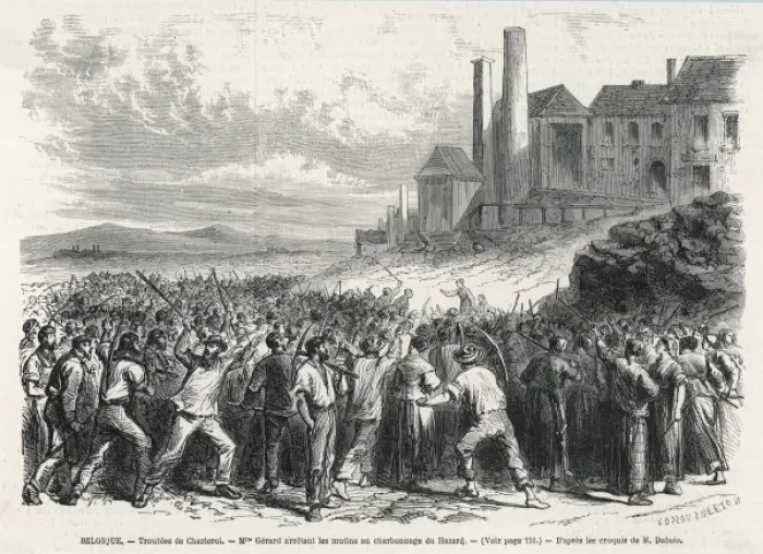 Framed Print : Rioting Miners - 3 Framed Print : Rioting Miners - 3