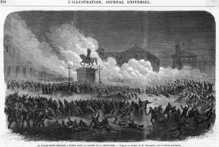 Framed Print : Rioting at Turin Framed Print : Rioting at Turin