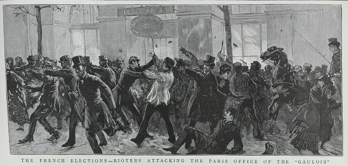 Framed Print : Riots at the French Elections, Paris Framed Print : Riots at the French Elections, Paris