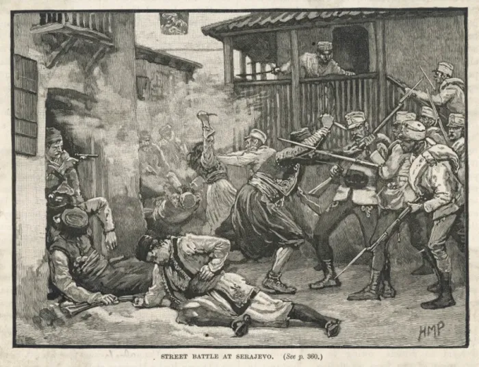 Framed Print : Riots in Sarajevo