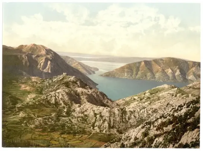 Framed Print : Risano, looking towards Catena (i. e. Cantene), Dalmatia, Au Framed Print : Risano, looking towards Catena (i. e. Cantene), Dalmatia, Au