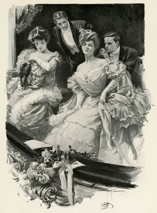 Framed Print : Rivals at the theatre 1906 Framed Print : Rivals at the theatre 1906