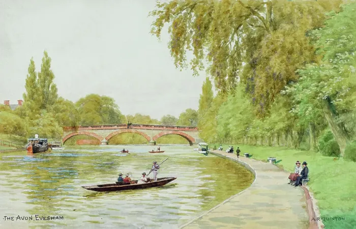 Framed Print : River Avon at Evesham, Worcestershire Framed Print : River Avon at Evesham, Worcestershire